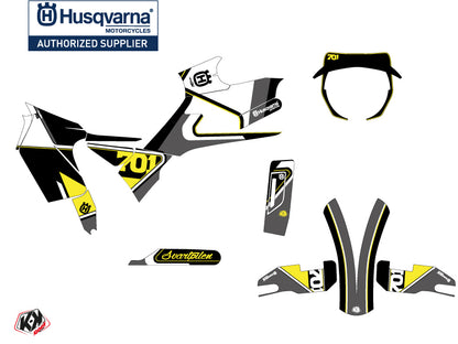 Husqvarna Svartpilen 701 Street Bike Rocket Grafik-Kit Grau Gelb