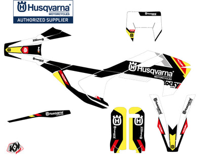 Husqvarna 250 FE Dirt Bike Rocky Grafik-Kit Schwarz