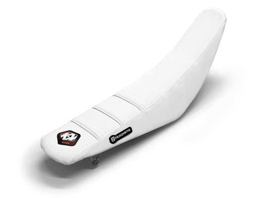 White Seat Cover  3 Ribs - HUSQVARNA TE 250 (2015-2020)