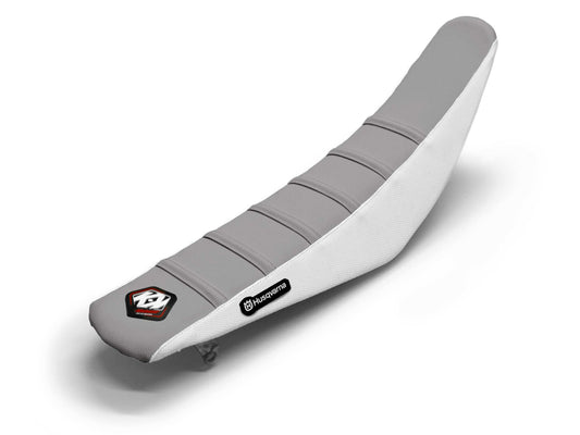 White/Grey Seat Cover  6 Ribs - HUSQVARNA FE 501 (2015-2024)