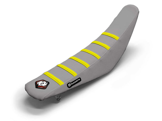 Yellow/Grey Seat Cover  6 Ribs - HUSQVARNA FE 501 (2015-2024)