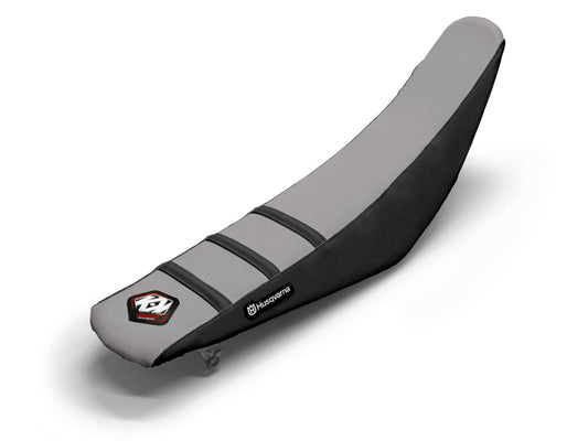 Black/Grey Seat Cover  3 Ribs - HUSQVARNA TE 125 (2015-2019)