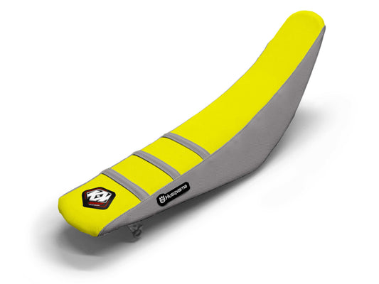 Yellow/Grey Seat Cover  3 Ribs - HUSQVARNA TC 65 (2017-2024)