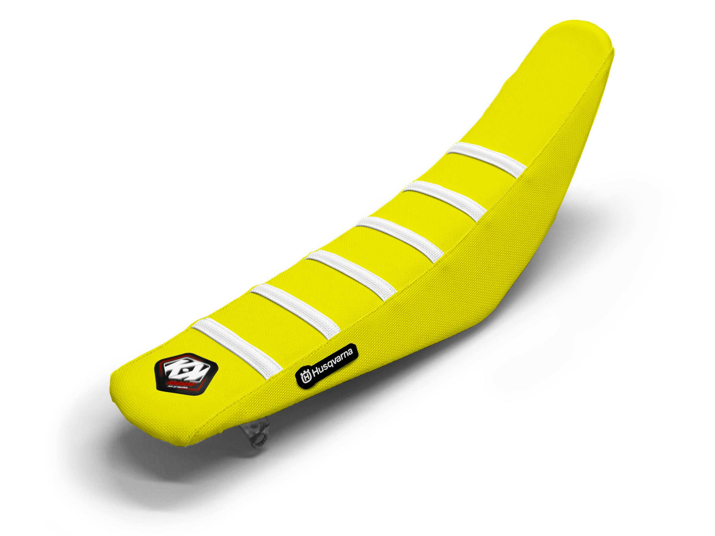 White/Yellow Seat Cover  6 Ribs - HUSQVARNA TE 300 I (2024-2024)