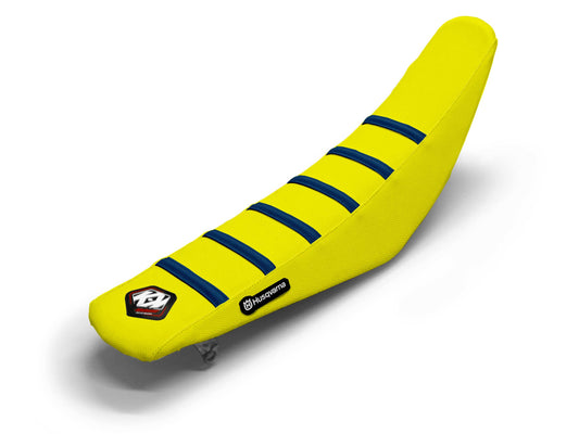 Yellow/Navy Seat Cover  6 Ribs - HUSQVARNA FC 250 (2014-2023)