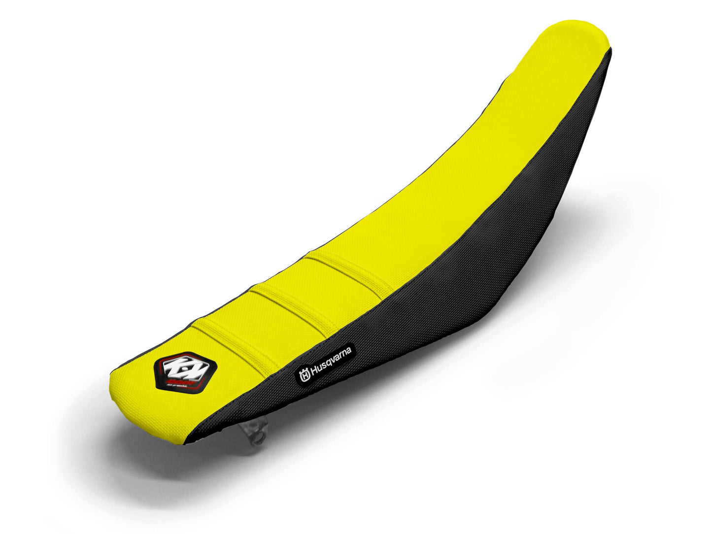 Black/Yellow Seat Cover  3 Ribs - HUSQVARNA TE 250 I (2020-2023)