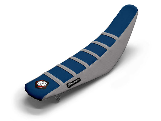 Grey/Navy Seat Cover  6 Ribs - HUSQVARNA TX 300 (2017-2019)