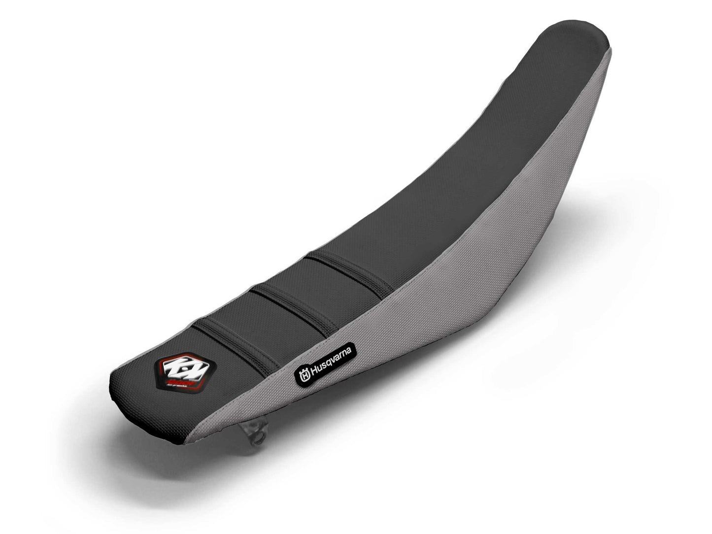Black/Grey Seat Cover  3 Ribs - HUSQVARNA TE 125 (2015-2019)