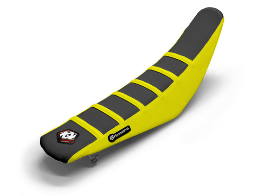 Black/Yellow Seat Cover  6 Ribs - HUSQVARNA FC 450 FACTORY EDITION (2024-2024)