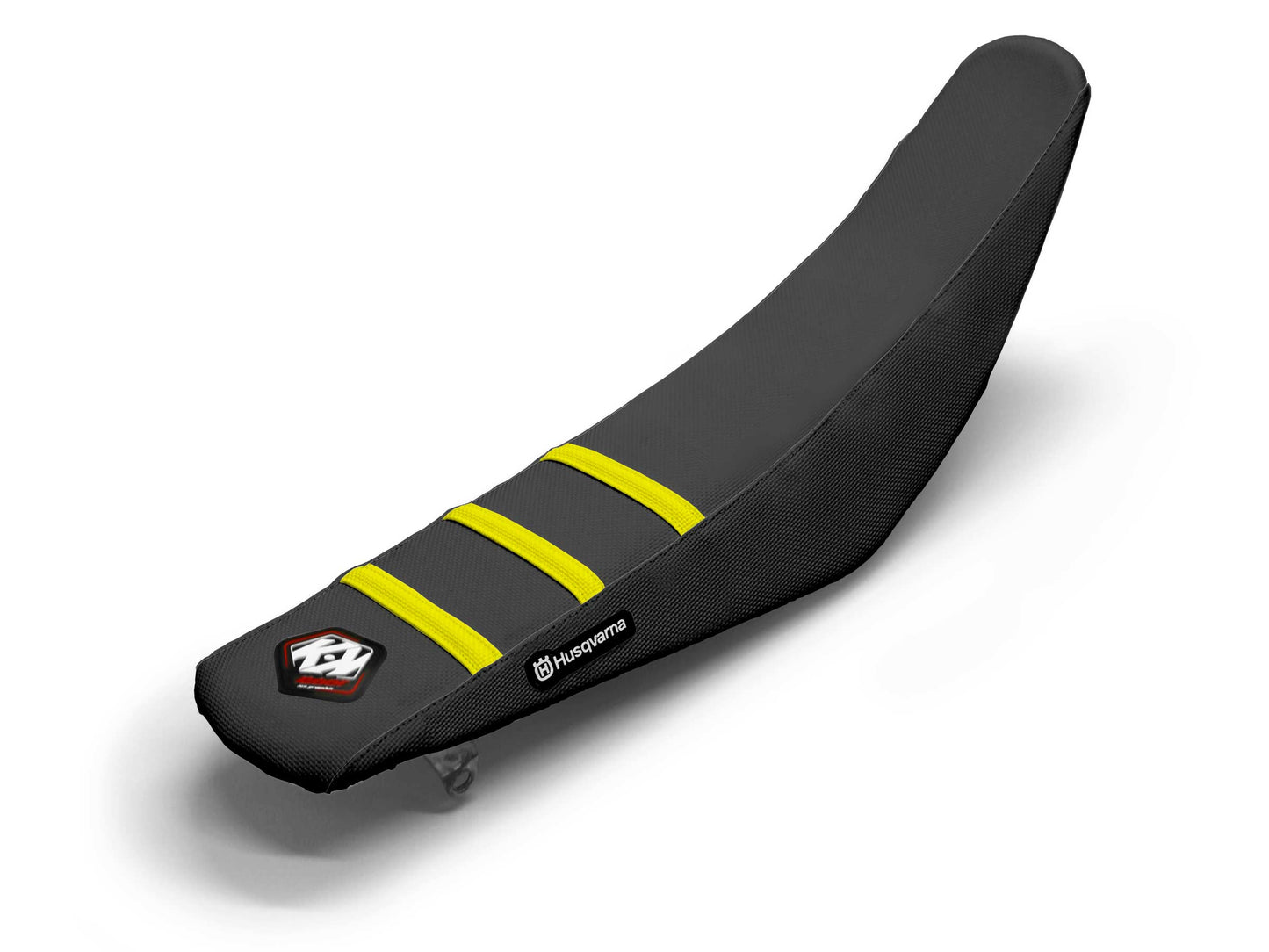 Black/Yellow Seat Cover  3 Ribs - HUSQVARNA FE 350 (2015-2024)