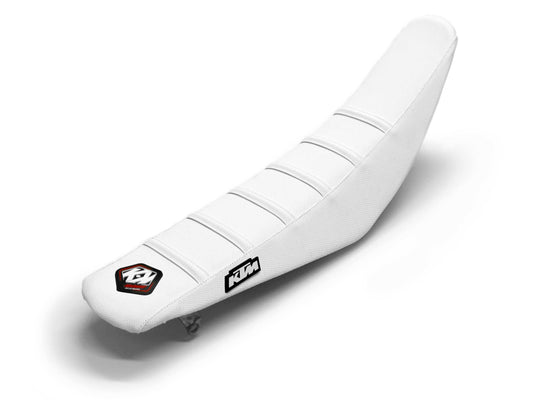 White Seat Cover  6 Ribs - KTM SMR 450 (2007-2023)