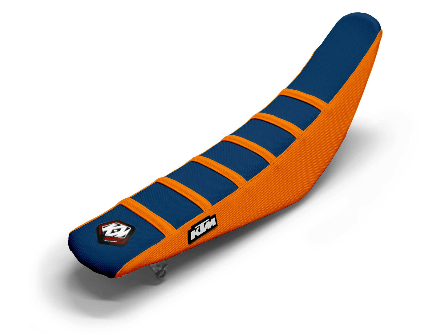 Orange/Navy Seat Cover  6 Ribs - KTM SX 85 (2004-2018)