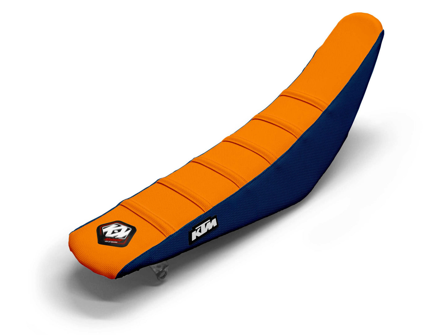 Orange/Navy Seat Cover  6 Ribs - KTM EXC 520 F (2008-2024)