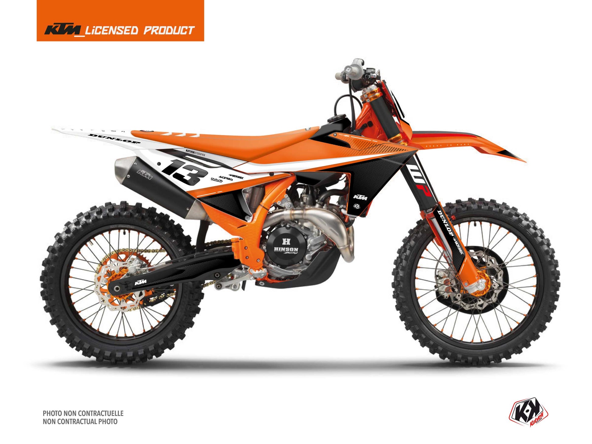 KTM 250 SX Dirt Bike SHAW Graphic Kit Black