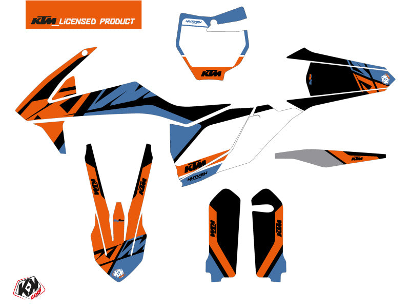 KTM 250 SX Dirt Bike Skyline Graphic Kit Blue