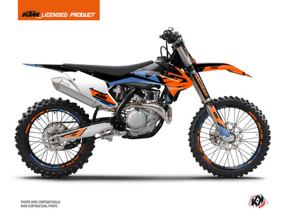 KTM 450 SXF Dirt Bike Skyline Graphic Kit Blue