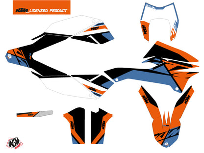 KTM 690 ENDURO R Dirt Bike Skyline Grafikkit Blau