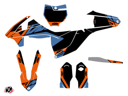 KTM 85 SX Dirt Bike Skyline Grafikkit Blau