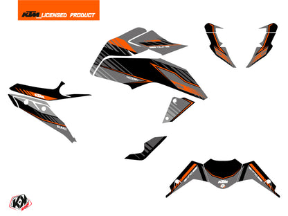 KTM Duke 125 Street Bike Slash Grafikkit Schwarz Orange