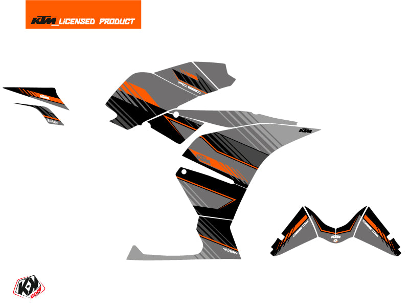 KTM 390 RC Street Bike Slash Graphic Kit Black Orange