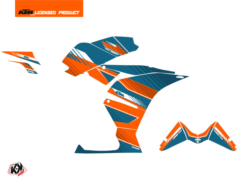 KTM 390 RC Street Bike Slash Graphic Kit Orange Blue