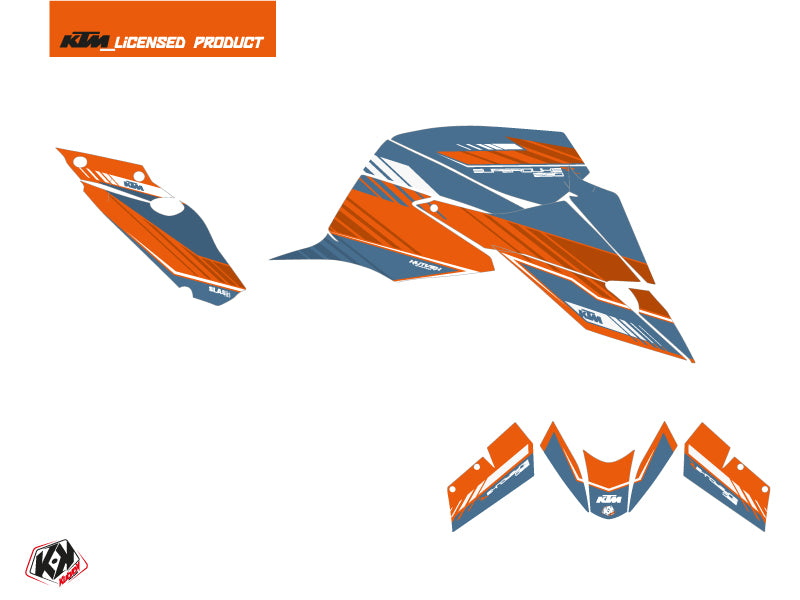 KTM Super Duke 1290 R Street Bike Slash Graphic Kit Orange Blue