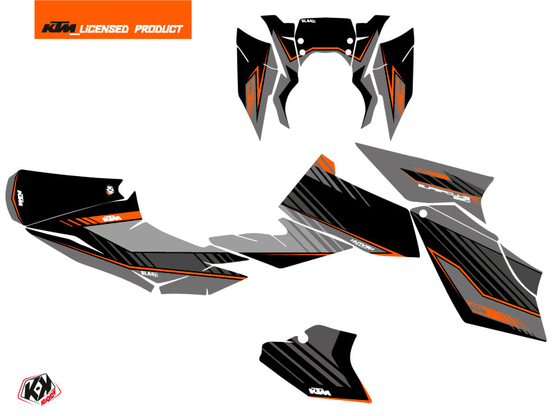 KTM Super Duke 990 R Street Bike Slash Graphic Kit Black Orange