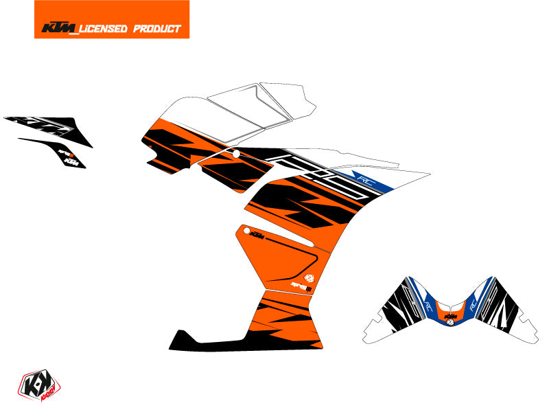 KTM 125 RC Street Bike Spring Graphic Kit White Orange