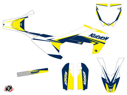 Husqvarna TC 50 Dirt Bike Stage Grafik-Kit Weiß Gelb