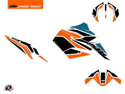 KTM Duke 890 Street Bike Storm Grafikkit Orange Blau