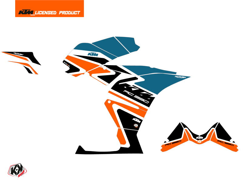 KTM 390 RC Street Bike Storm Graphic Kit Orange Blue