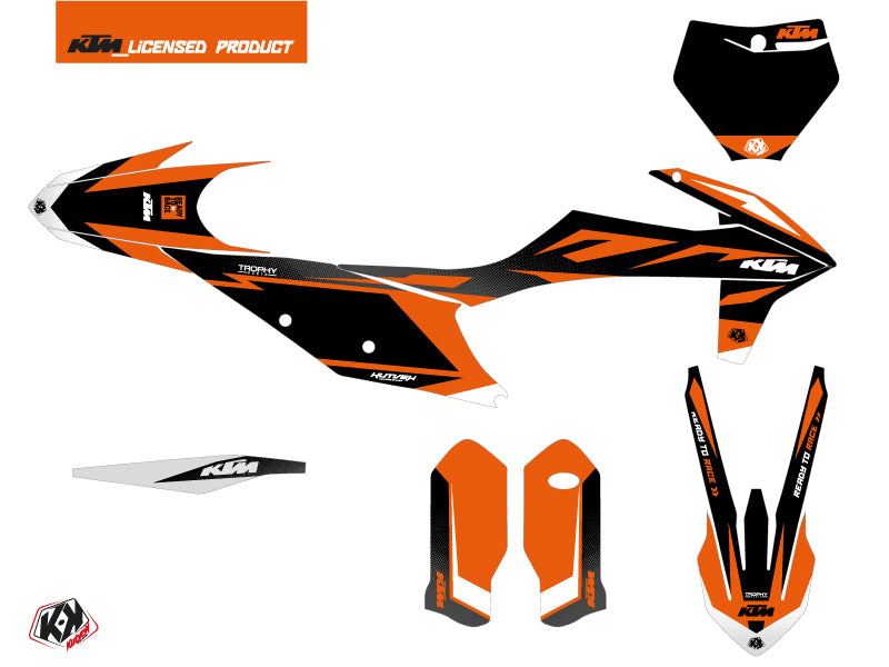 KTM 125 SX Dirt Bike Trophy Graphic Kit Black Orange