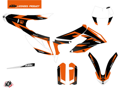 KTM 350 FREERIDE Dirt Bike Trophy Grafikkit Schwarz Orange