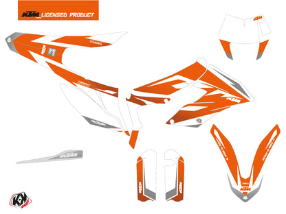 KTM 350 FREERIDE Dirt Bike Trophy Graphic Kit Orange White