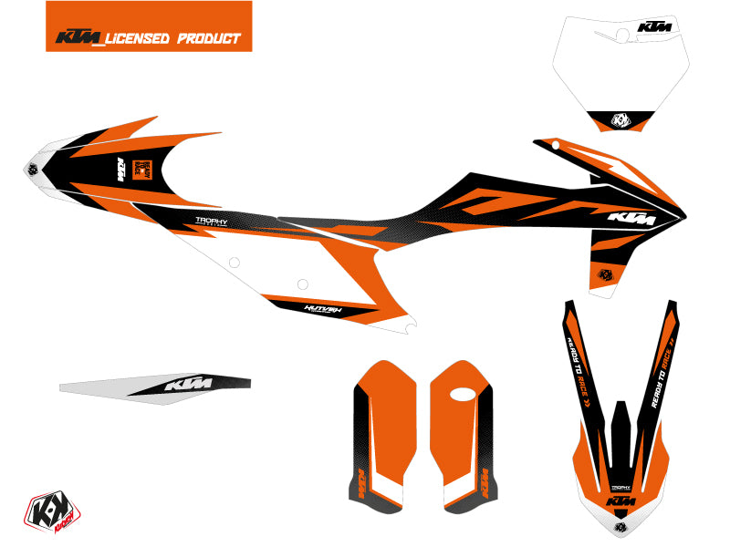 KTM 450 SXF Dirt Bike Trophy Graphic Kit Black Orange