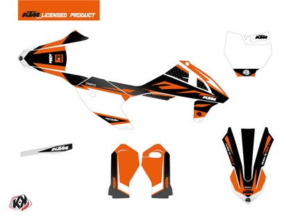 KTM 50 SX Dirt Bike Trophy Graphic Kit Black Orange