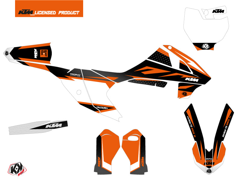 KTM 65 SX Dirt Bike Trophy Graphic Kit Black Orange