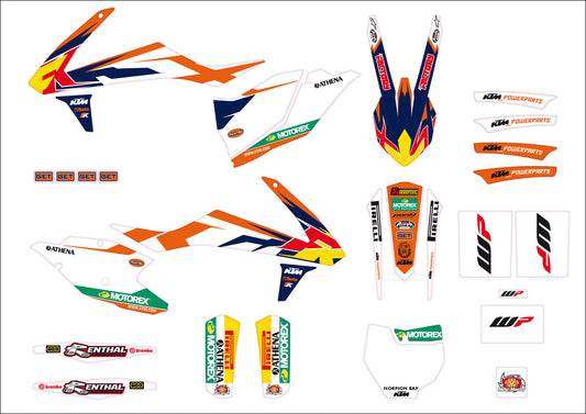 Factory graphics kit 125-450 (SX, XC) 16-18