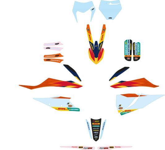 Factory graphics kit 125-500 (EXC, SMR, SX, XC, XCF) 18-23